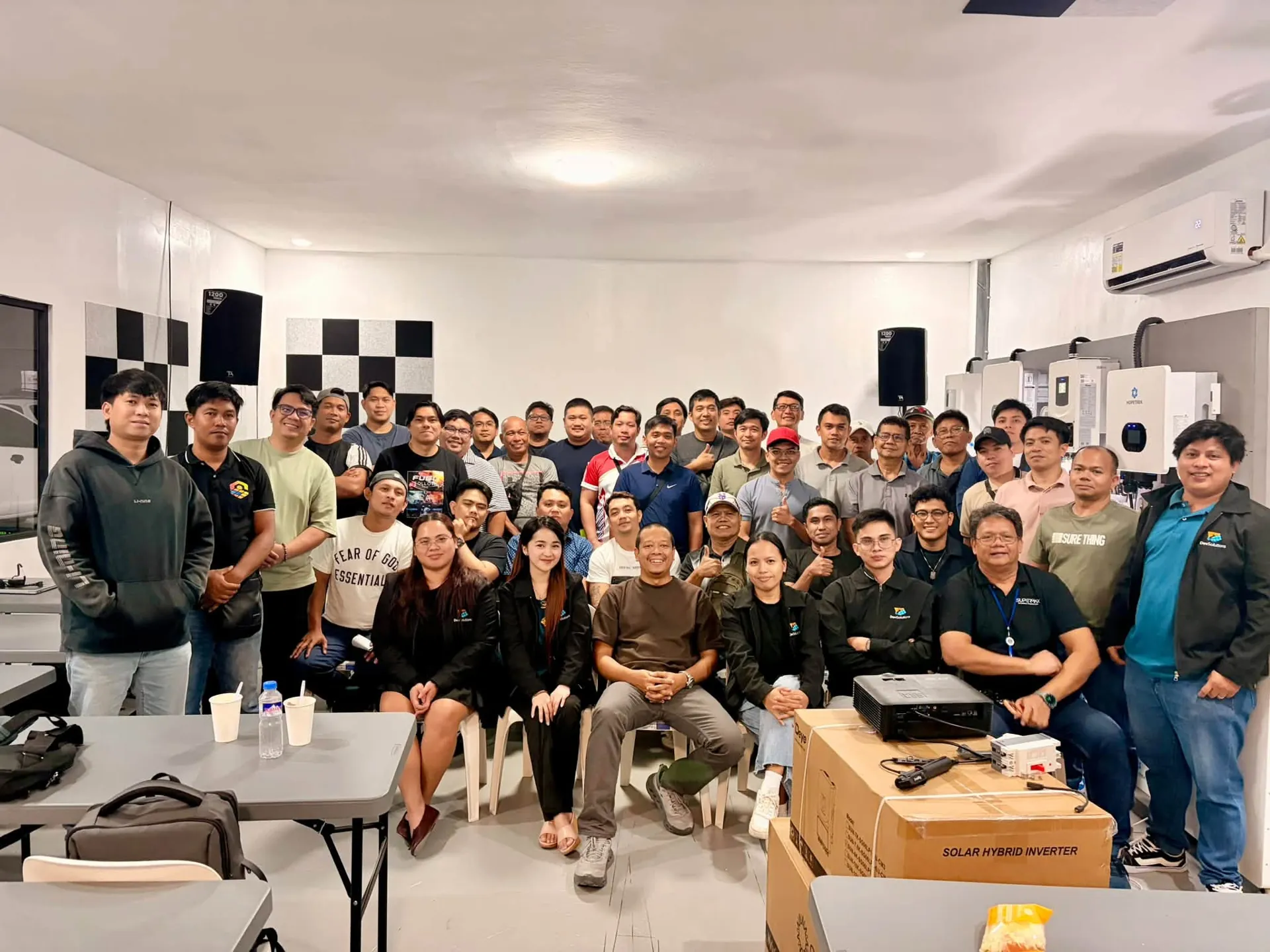 The DevSolutions Solar team with participants of a Solar Master Class